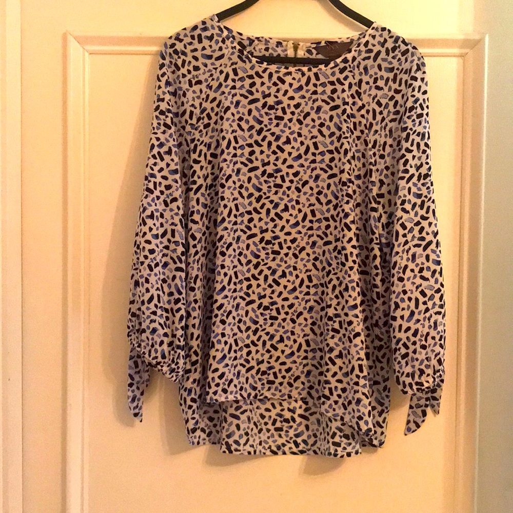 Navy and White Blouse -StitchFix brand